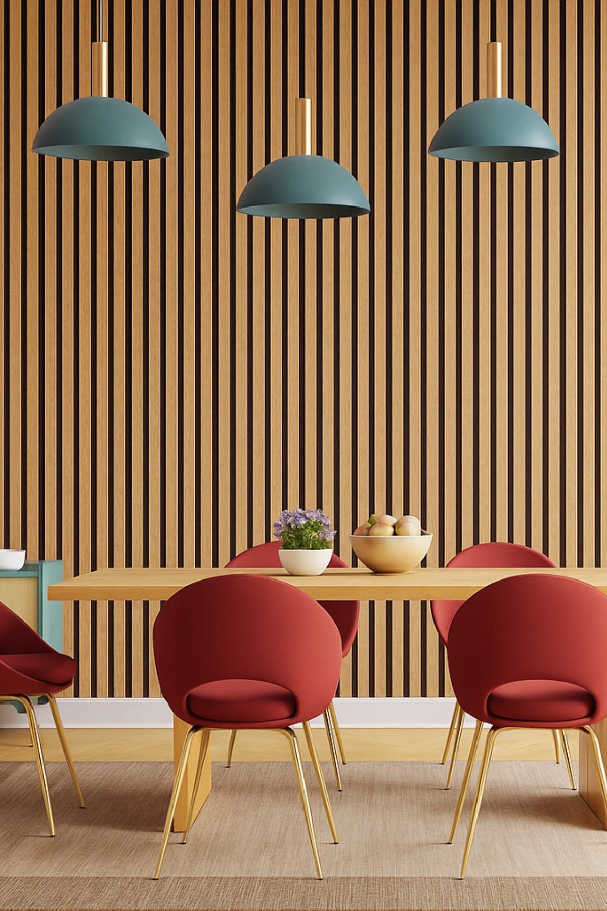 TEAK Akustik Panel 100 x 280 CM - Dekoryap