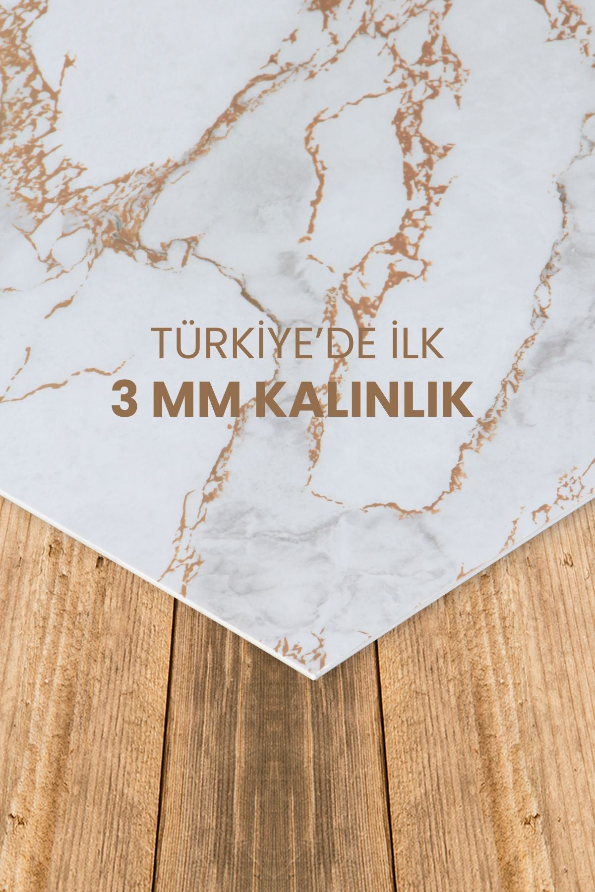 ROCK MARBEL WHİTE Düz Beyaz Kare Pvc Duvar Paneli