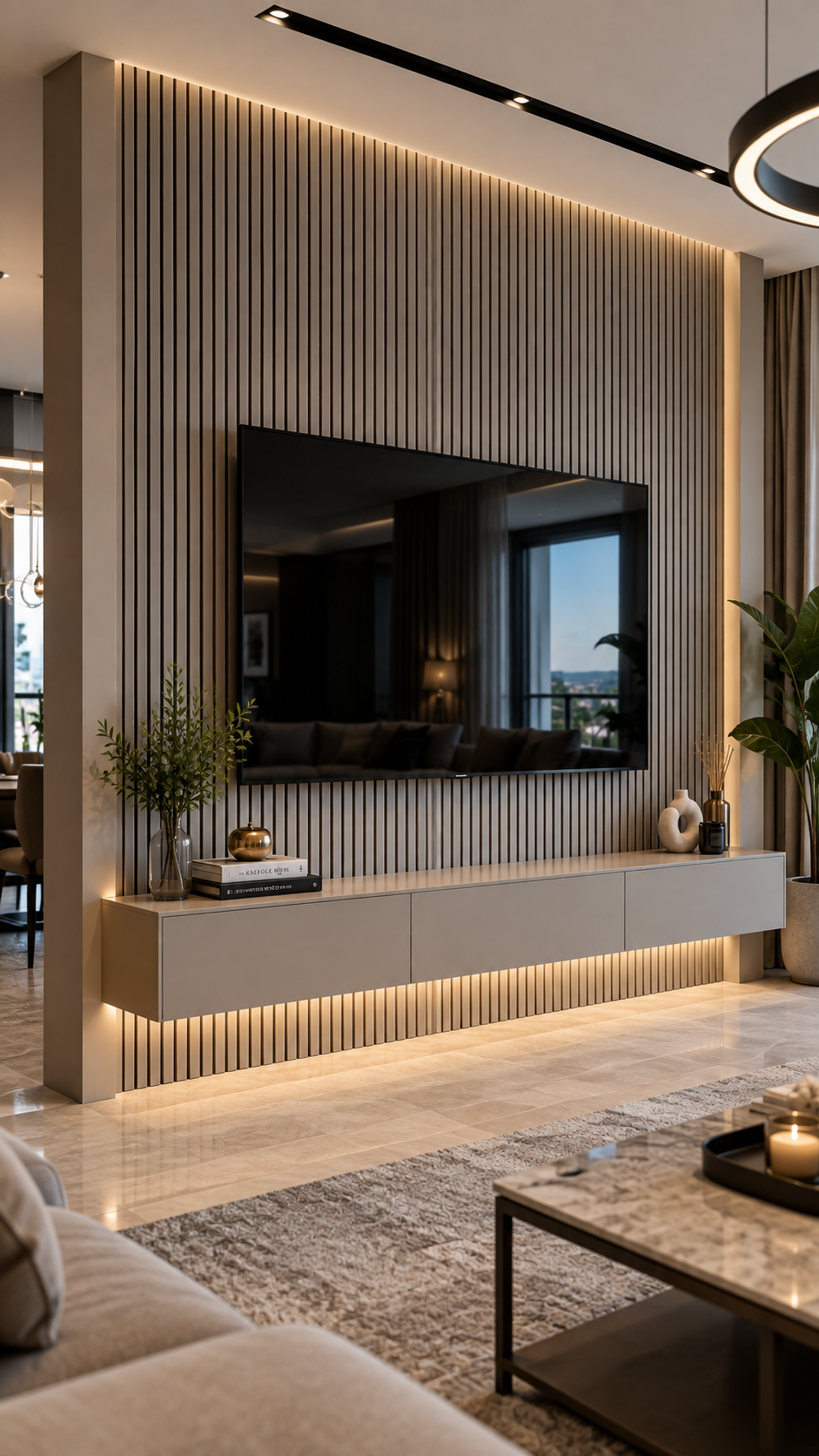 Buz Gri Premium Akustik Panel 60 x 280 CM