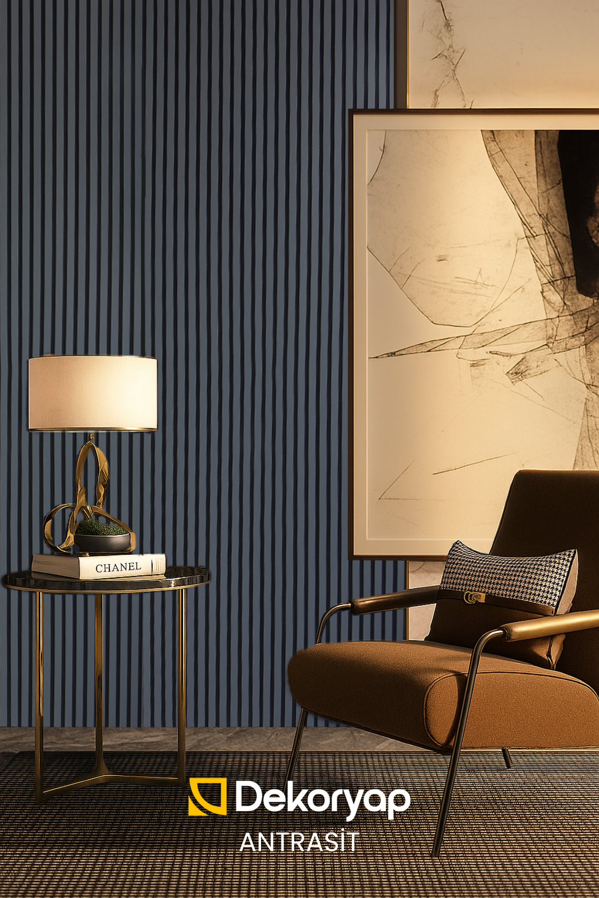 ANTRASİT Akustik Panel 100 x 280 CM