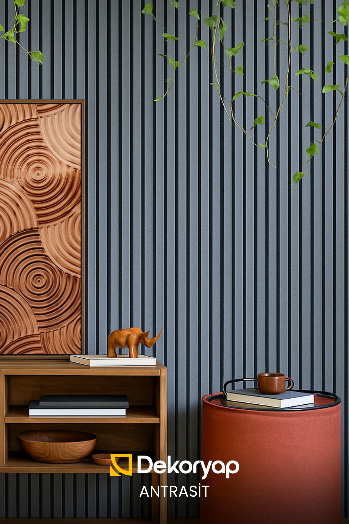 ANTRASİT Akustik Panel 100 x 280 CM