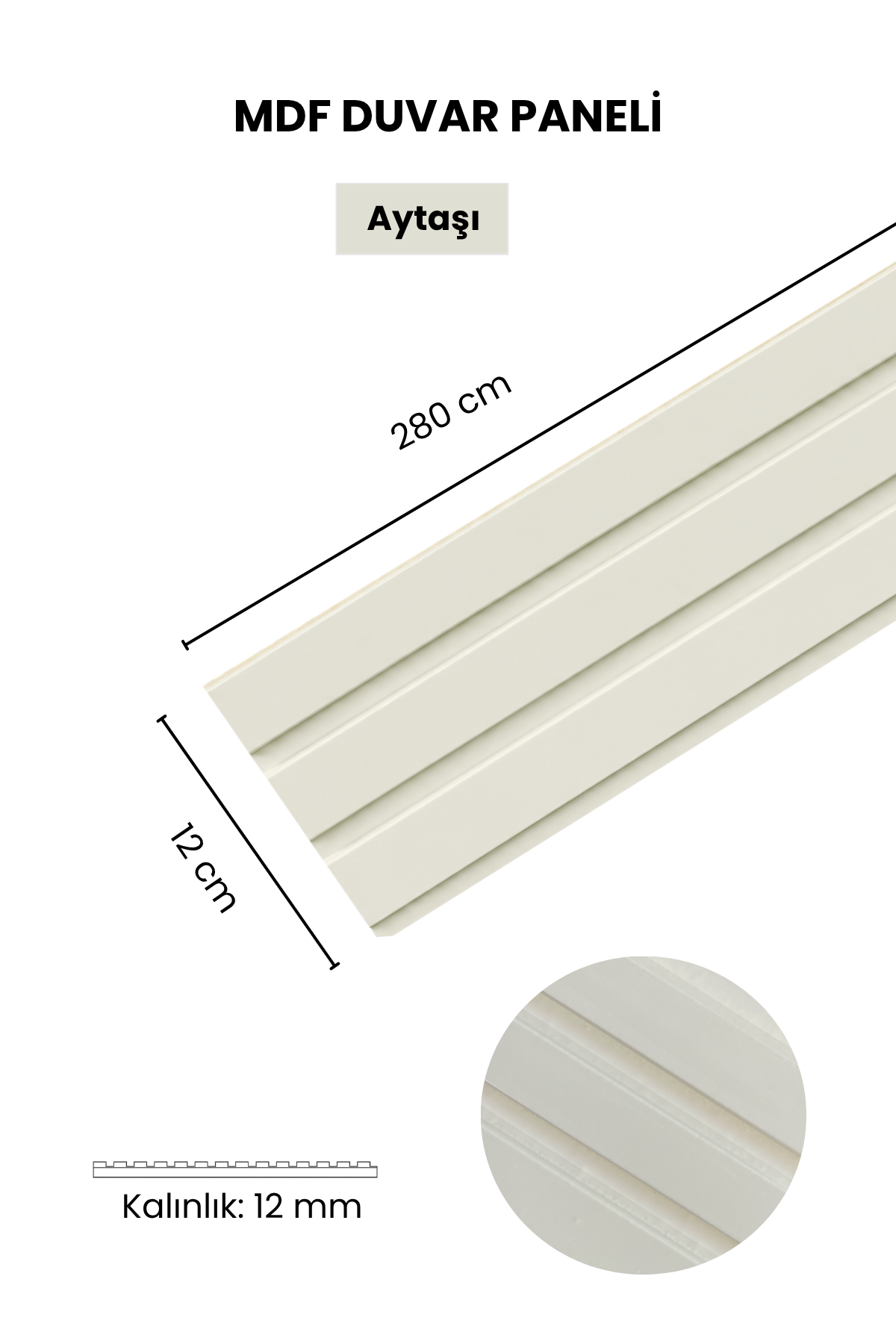 Aytaşı MDF Panel Lambri 12 x 280 CM