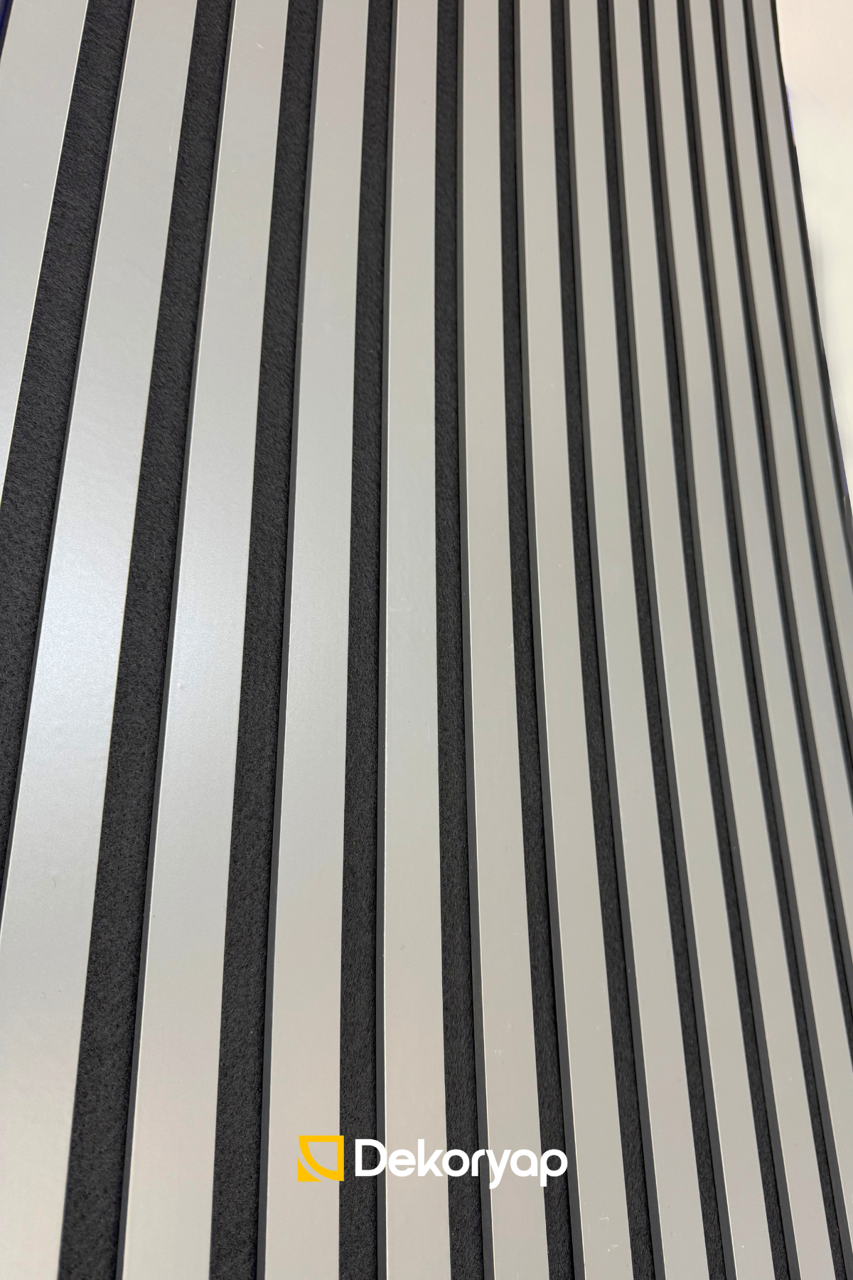 Dekoryap Premium Akustik Duvar Paneli BUZ GRİ 60 × 275 CM