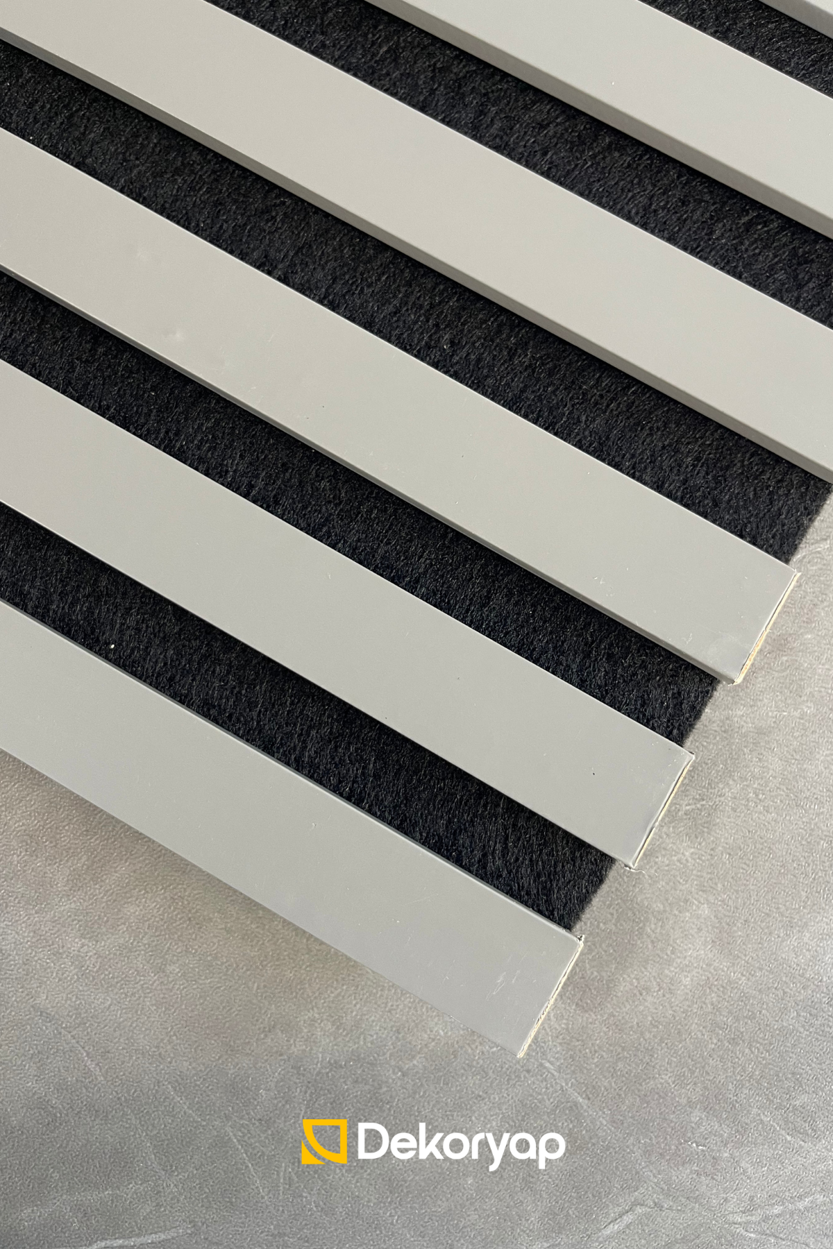 Buz Gri Premium Akustik Panel 60 x 280 CM