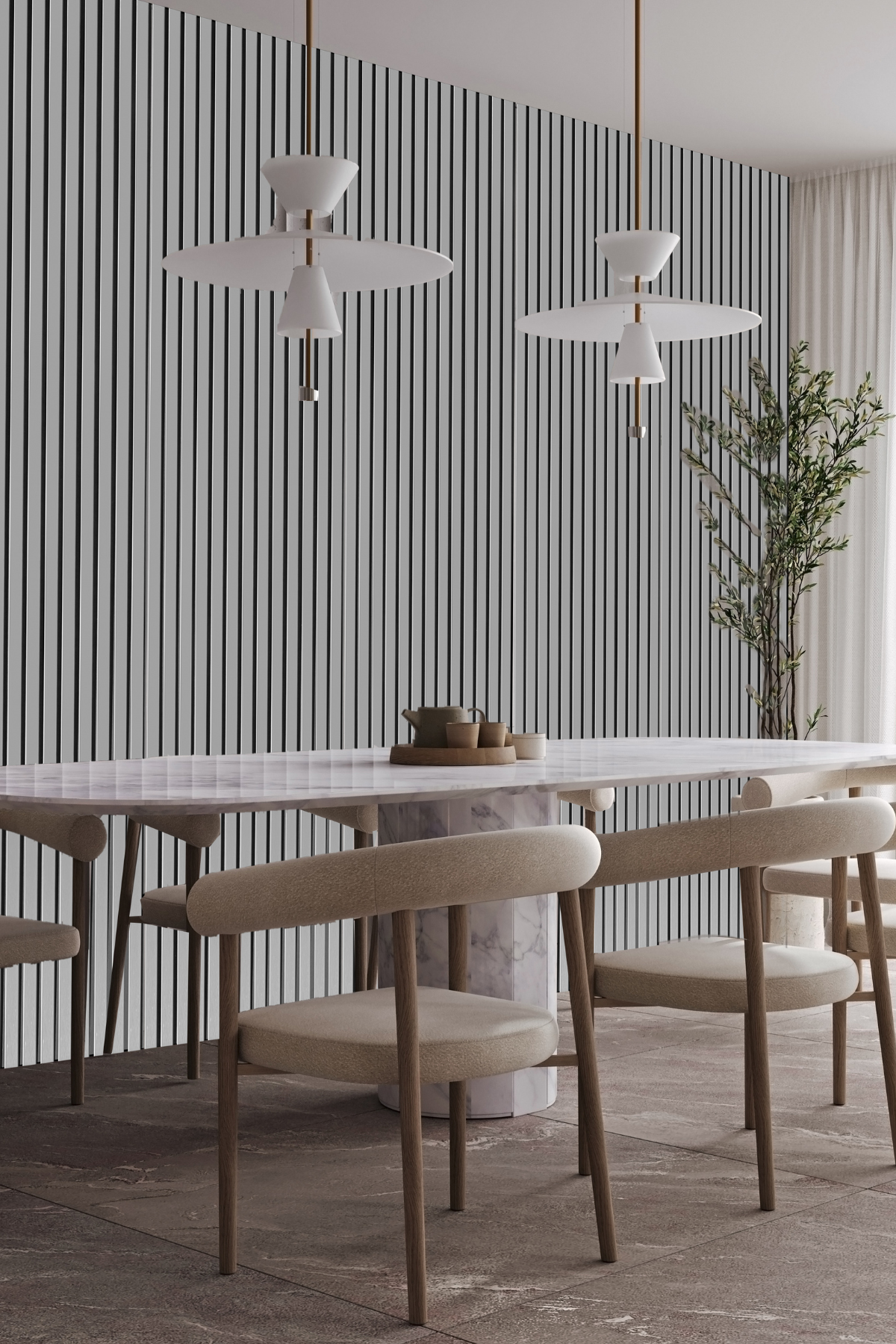 Dekoryap Premium Akustik Duvar Paneli BUZ GRİ 60 × 275 CM