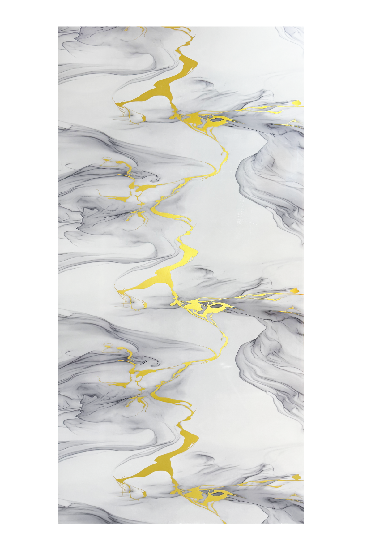 DEKORYAP BEYAZ GOLD MERMER DESENLİ PVC PANEL 122 x 244 CM