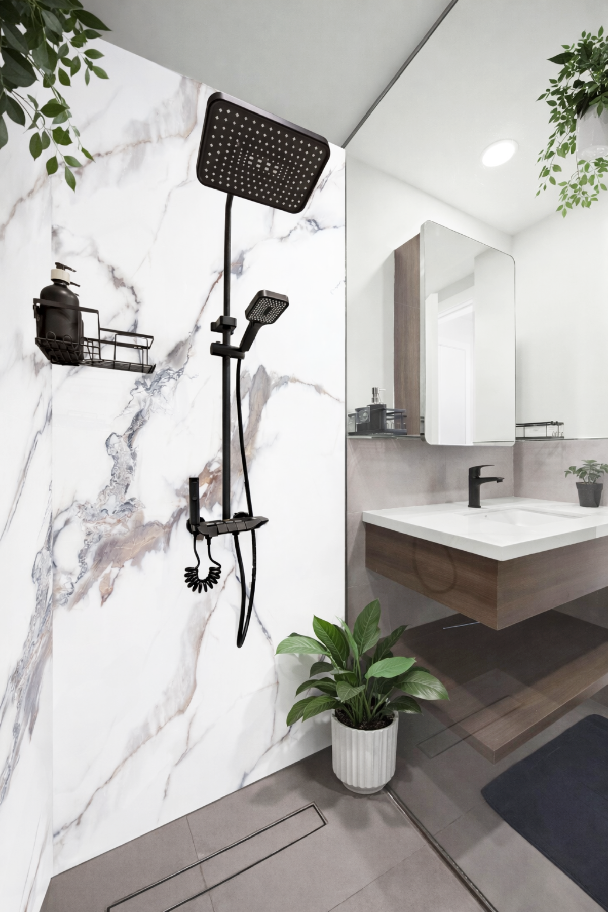 DEKORYAP CALACATTA BEYAZ MERMER DESENLİ PVC PANEL 122 x 244 CM