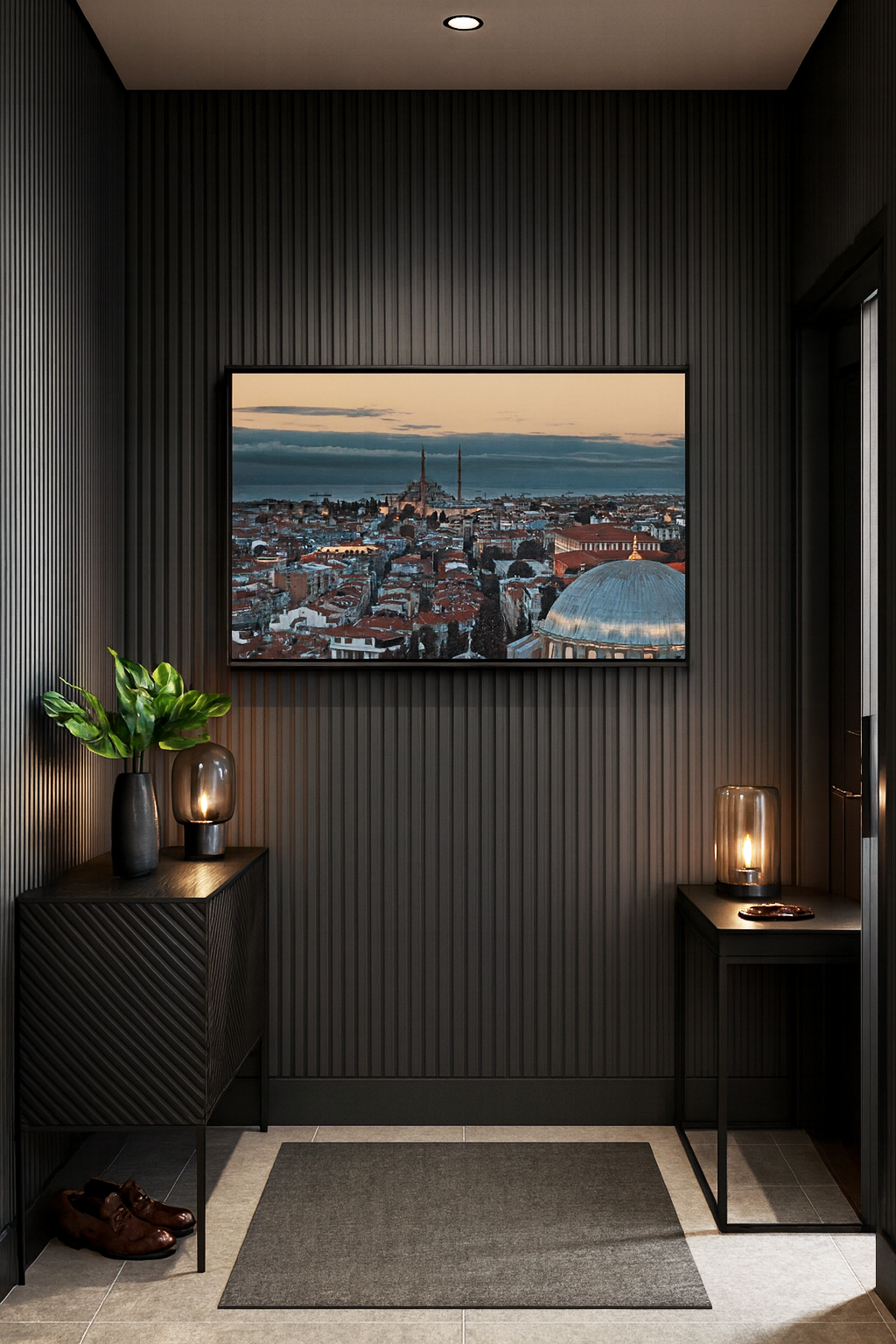 SİYAH Akustik Panel 100 x 280 CM