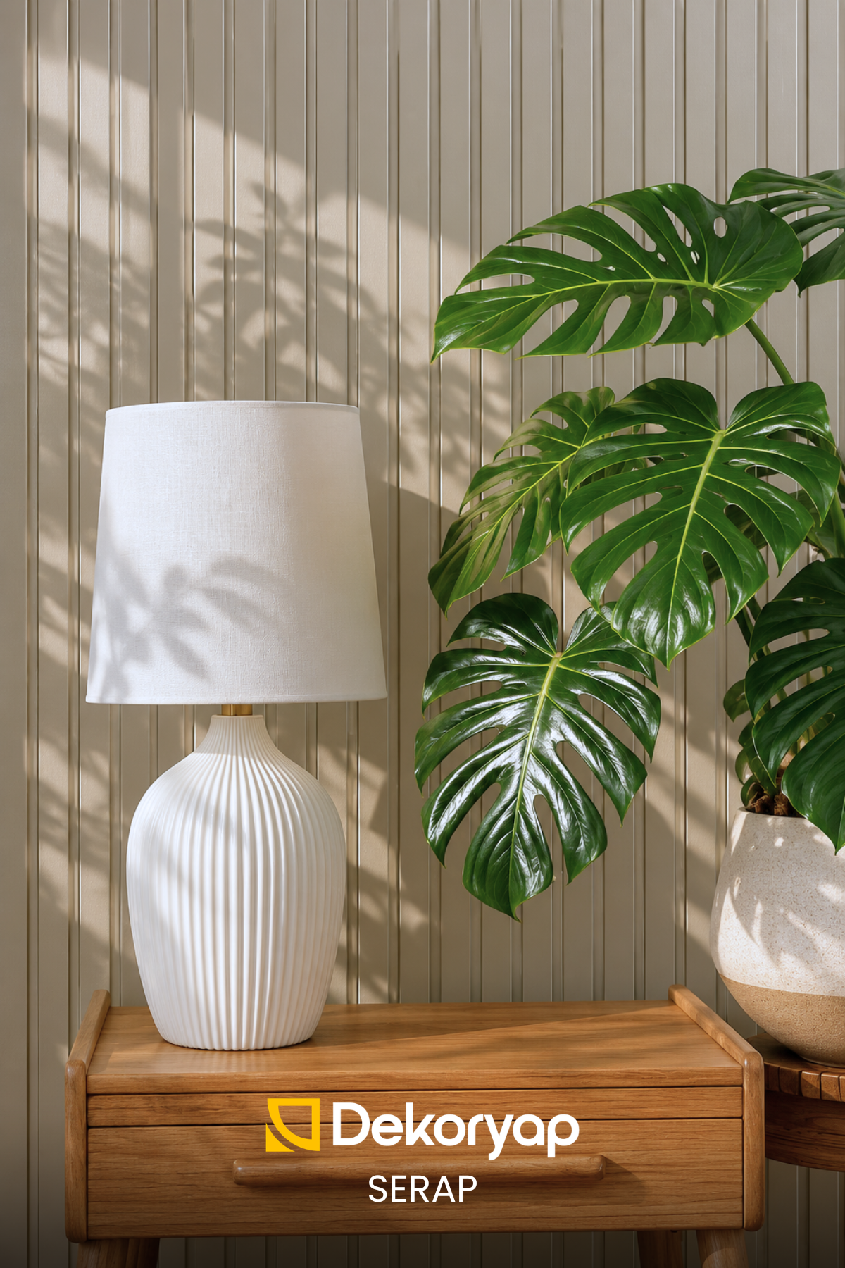 Dekoryap MDF Duvar Paneli SERAP (Koyu Krem) Renk 15 × 280 cm