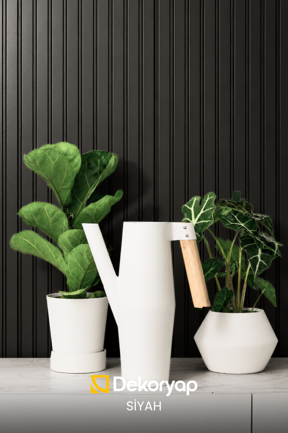Dekoryap MDF Duvar Paneli SİYAH Renk 15 × 280 cm