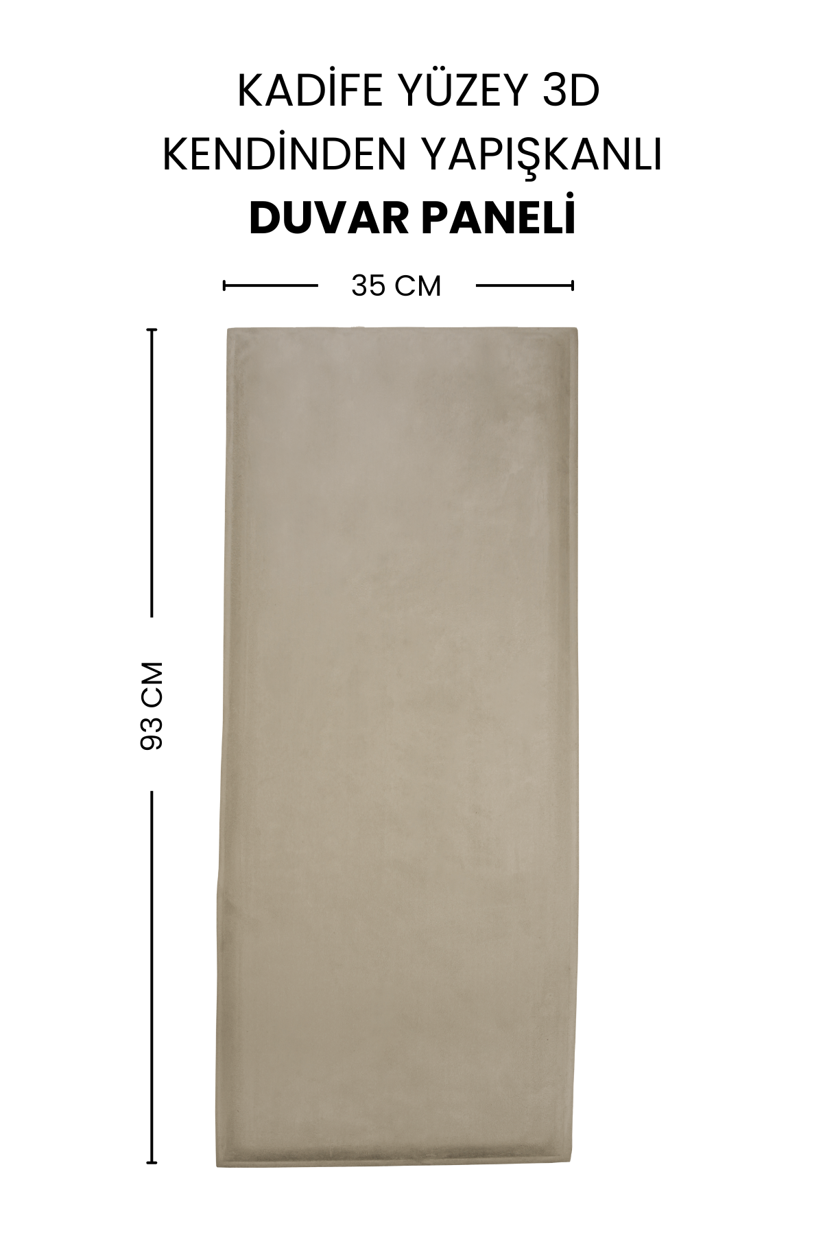Kadife Kendinden Yapışkanlı Duvar Paneli 35 x 93 cm - Dekoryap