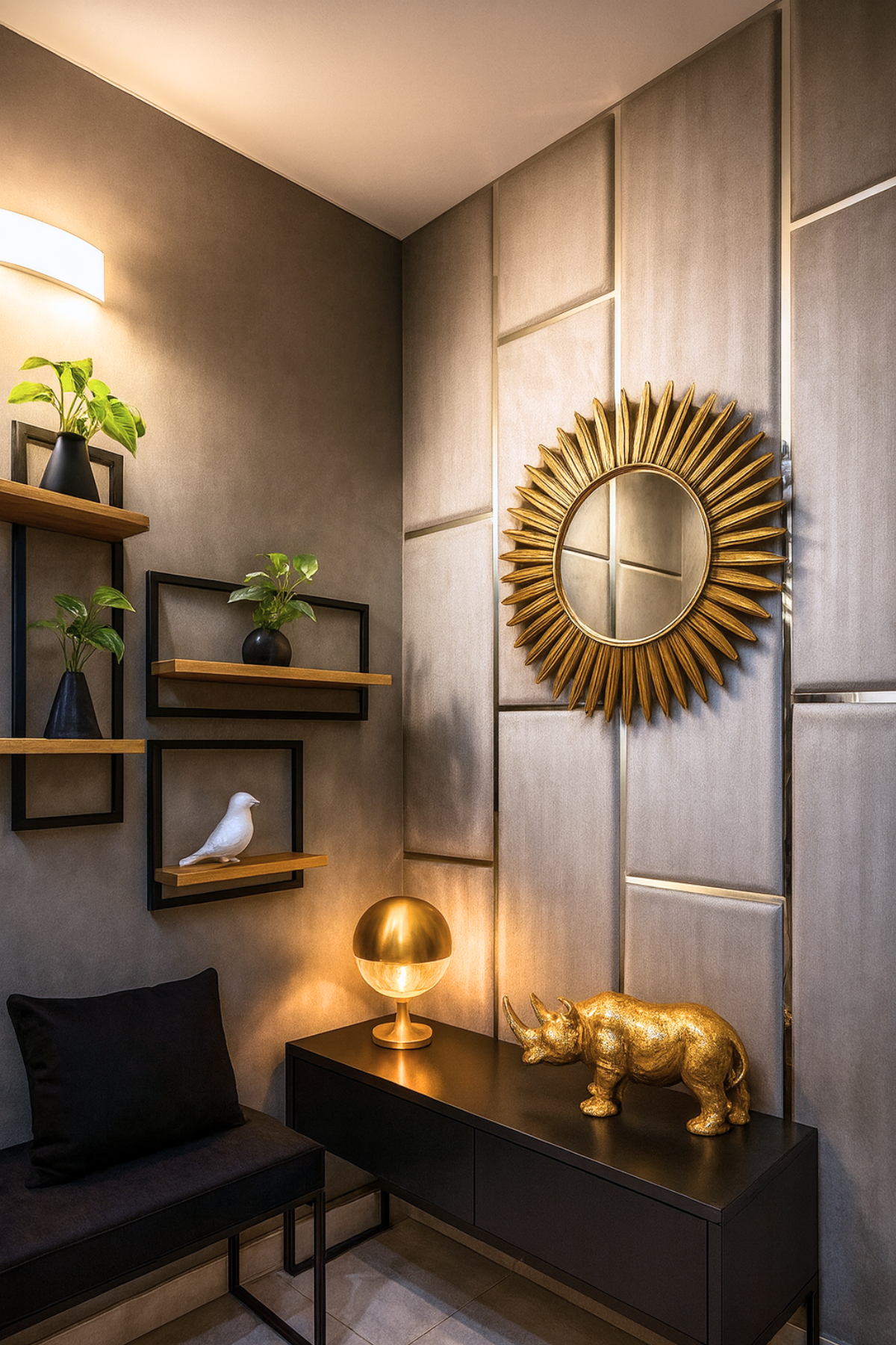 Kadife Kendinden Yapışkanlı Duvar Paneli 35 x 93 cm - Dekoryap