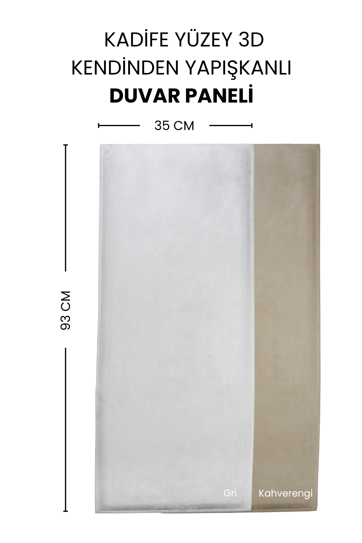 Kadife Kendinden Yapışkanlı Duvar Paneli 35 x 93 cm
