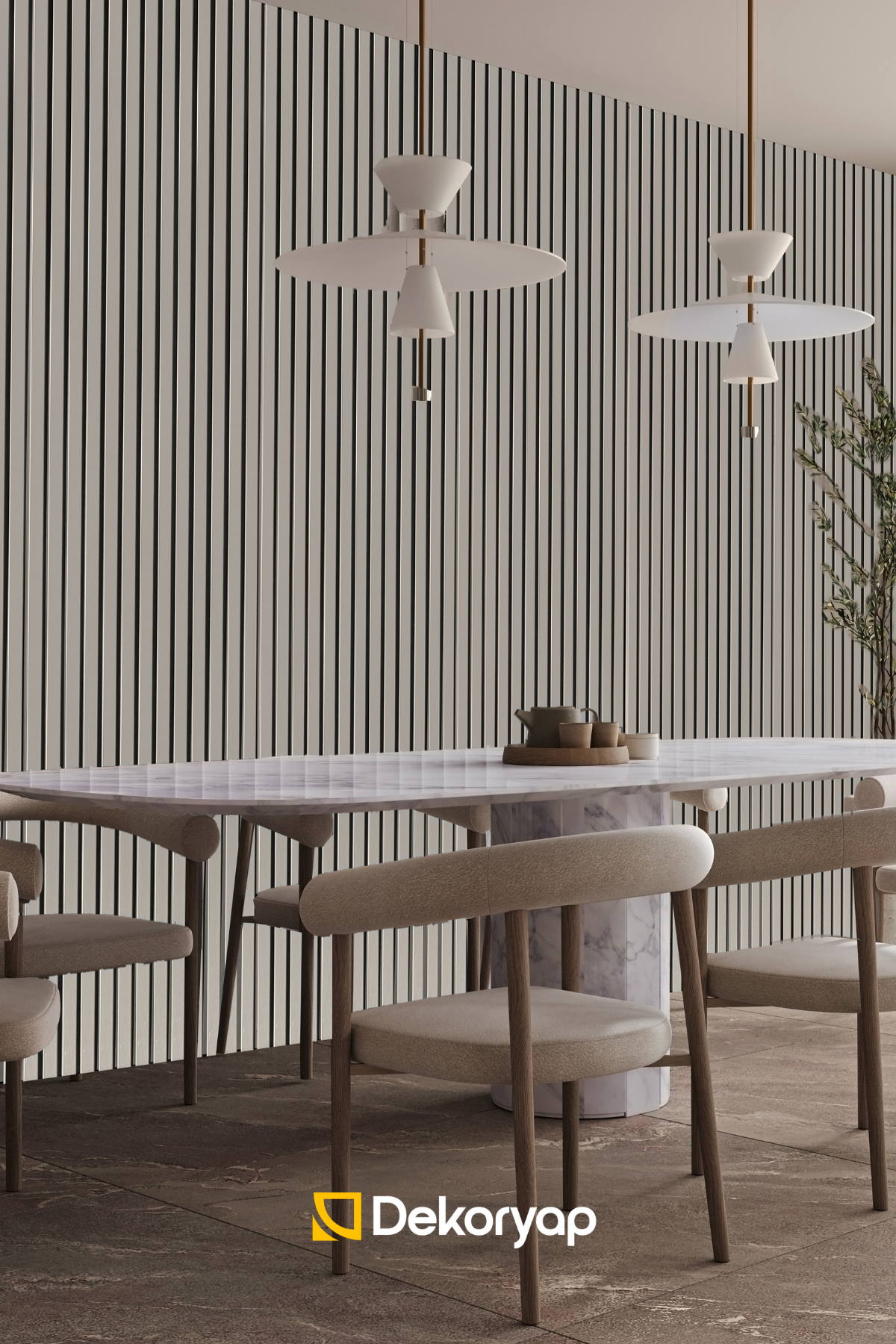 Krem Premium Akustik Panel 60 x 280 CM