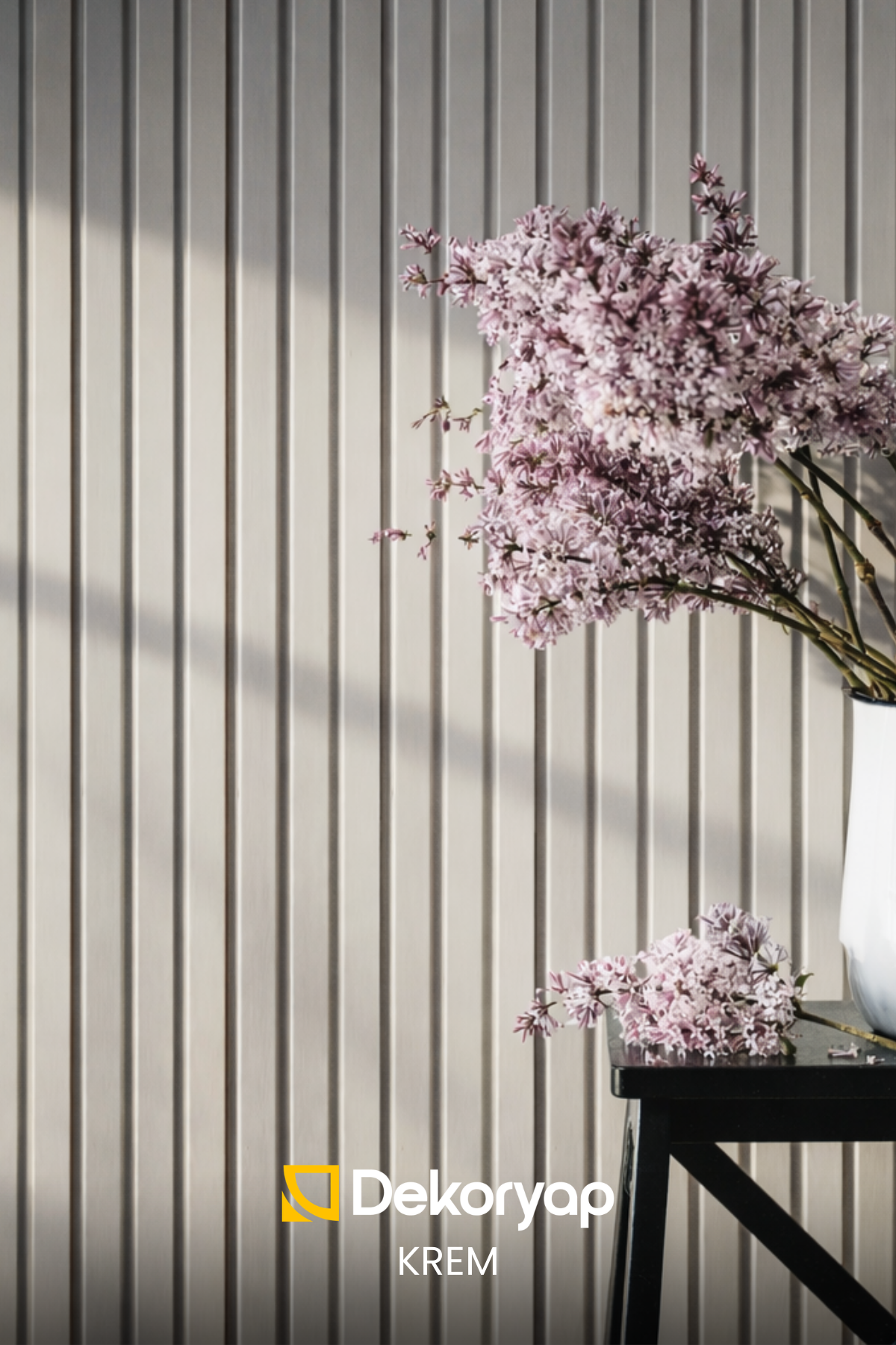 Dekoryap MDF Duvar Paneli KREM 15 × 280 cm