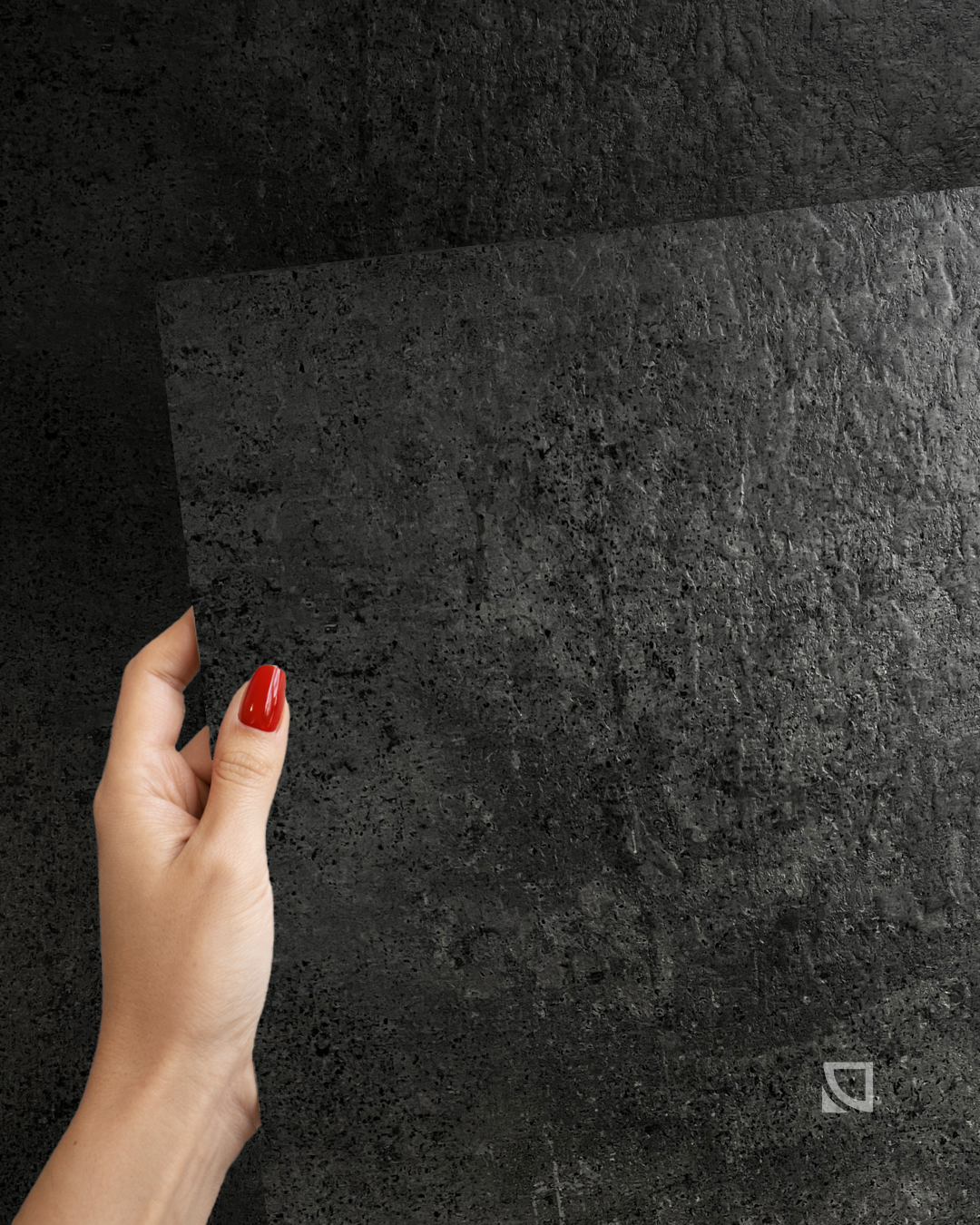 DEKORYAP SİYAH OBSİDYEN TAŞ DESENLİ MAT PVC PANEL 122 x 244 CM