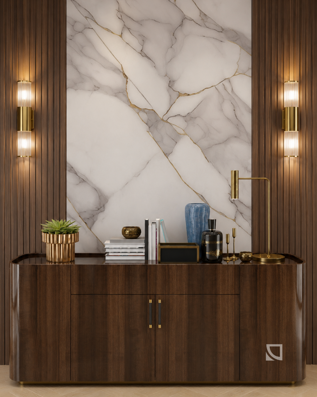 Calacata Altın Mermer Desenli PVC Panel 122 x 244 CM