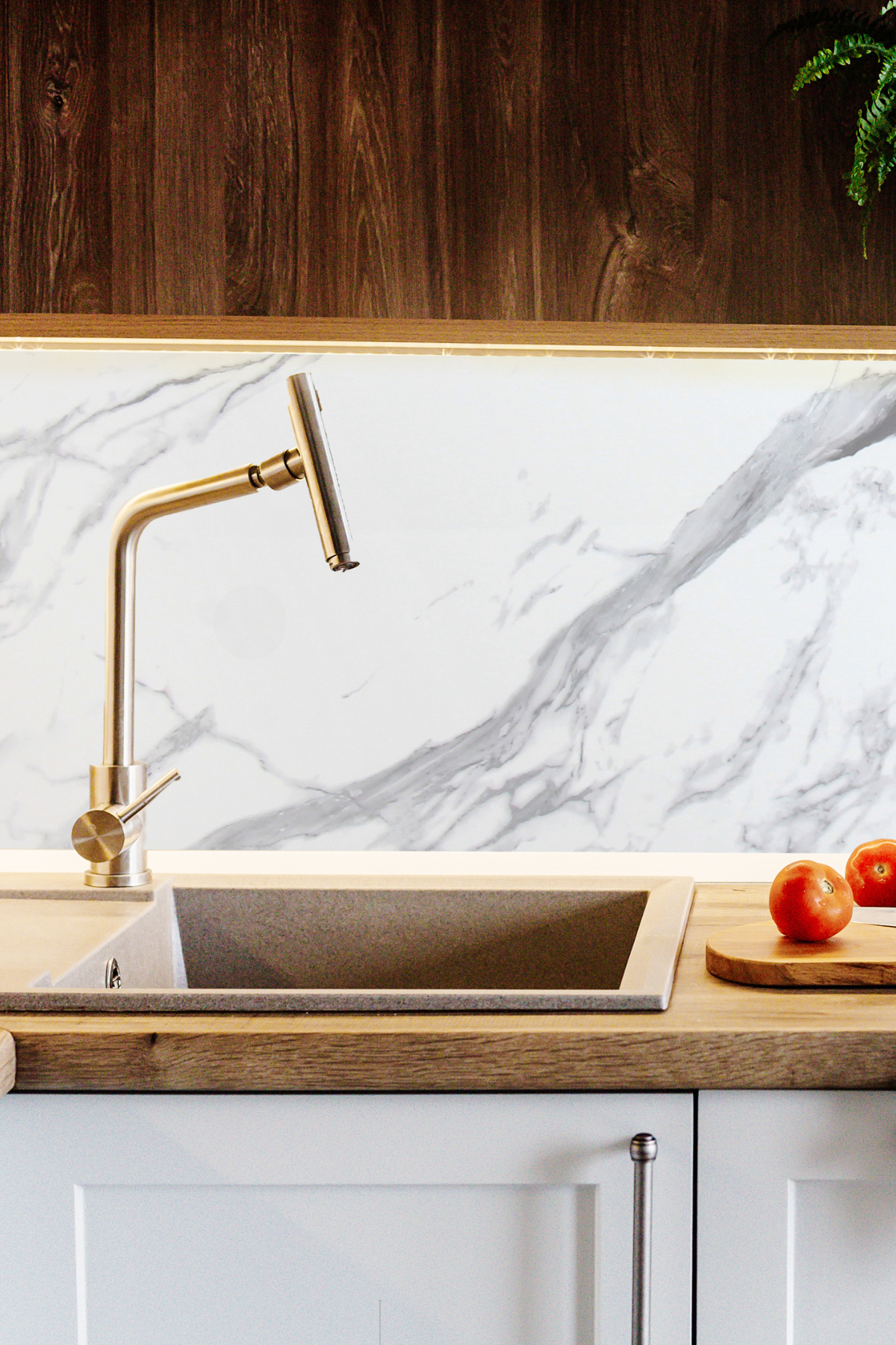 SUMQUAT WHITE GRAY Mermer Desenli PVC Panel 122 x 244 CM - Dekoryap