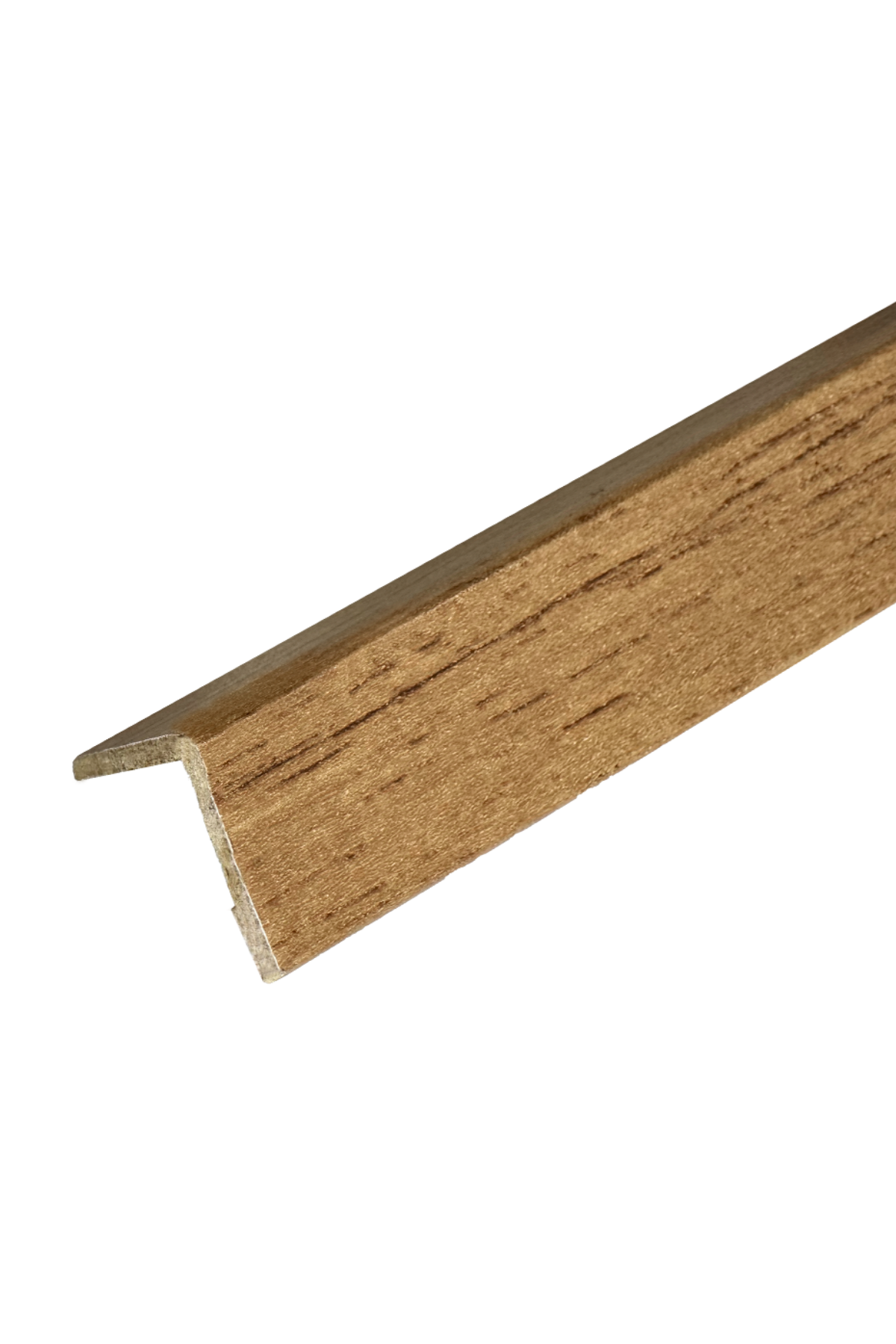 Dekoryap TEAK MDF Lambri Köşebent doğal ahşap dokusu, sıcak teak rengi, duvar köşeleri için dekoratif ve modern bitiş profili