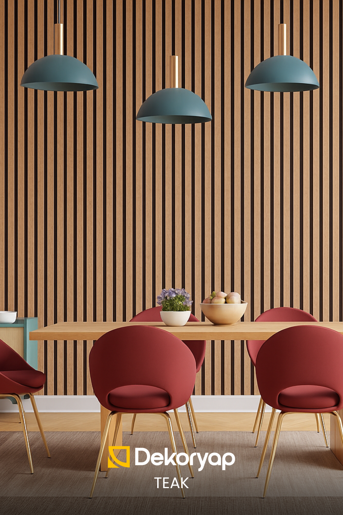 TEAK Akustik Panel 100 x 280 CM