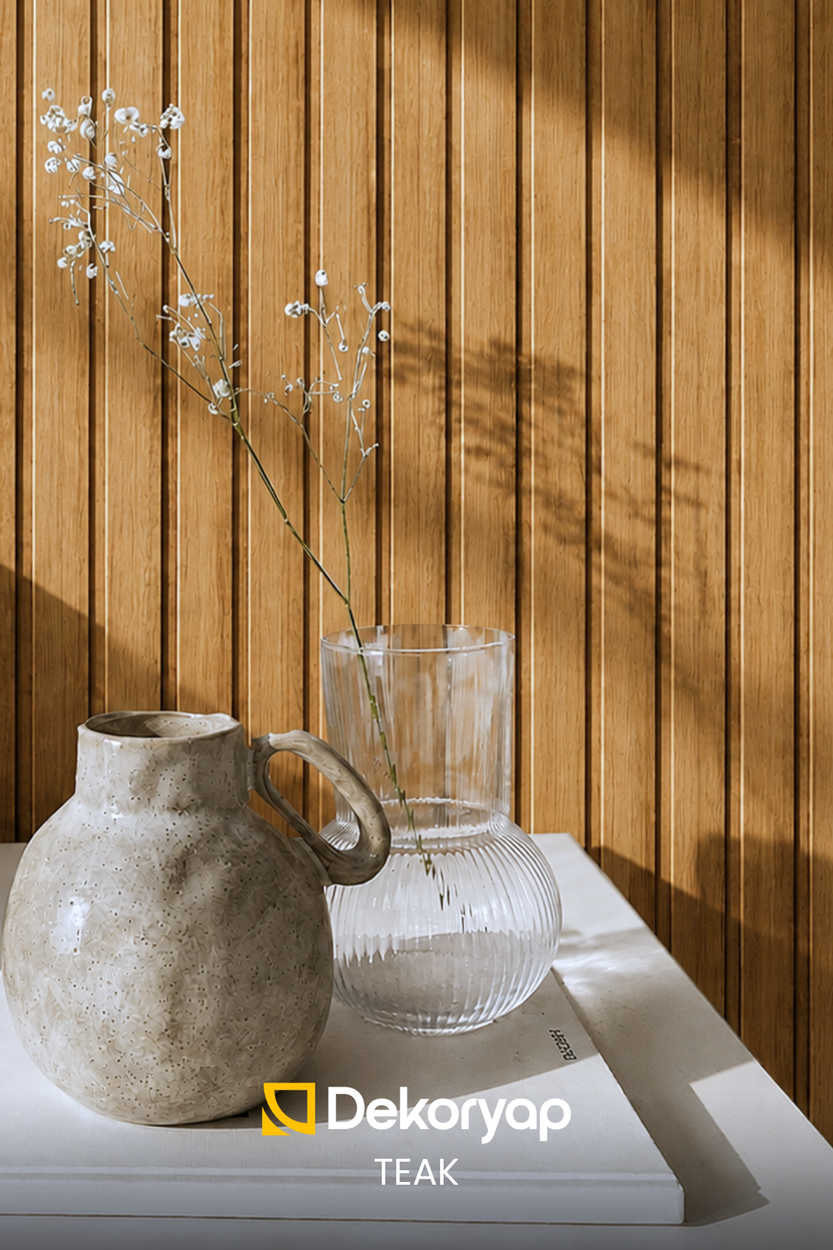 Teak MDF Panel Lambri 12 x 280 CM