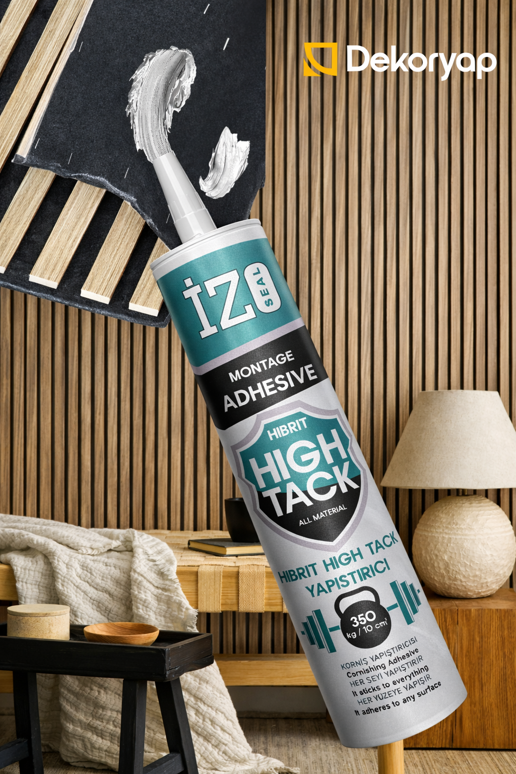Dekoryap İZ Seal High Tack – Güçlü Hibrit Montaj Yapıştırıcısı