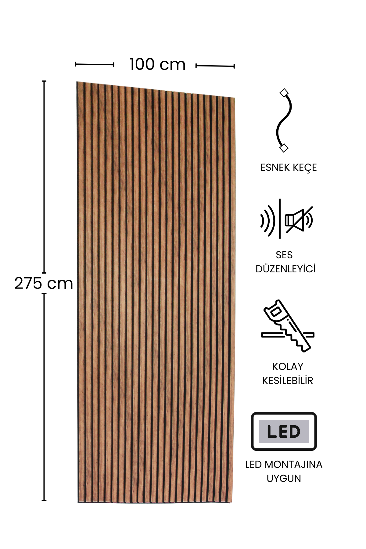 MASİF Akustik Panel 100 x 280 CM - Dekoryap