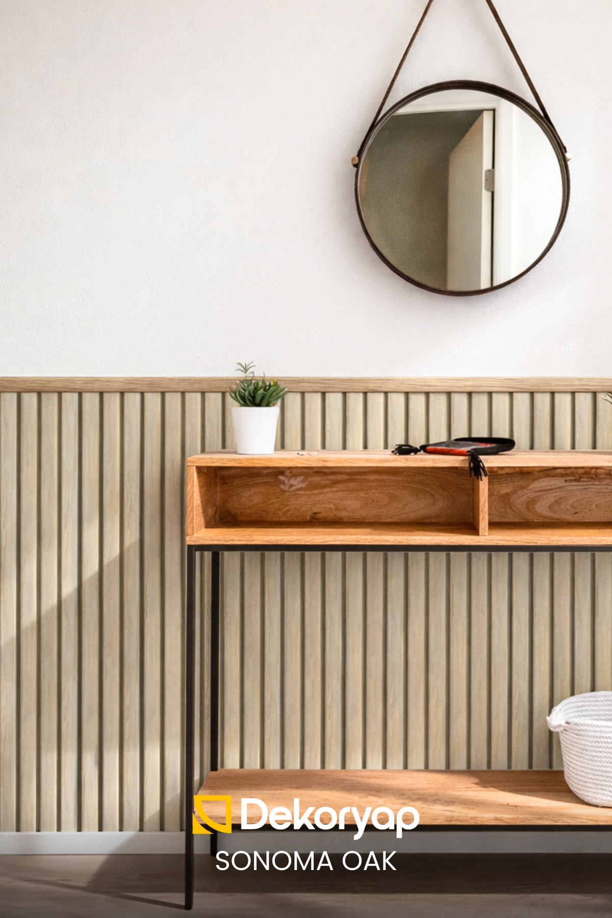 SONOMA OAK MDF Yarım Duvar Lambri