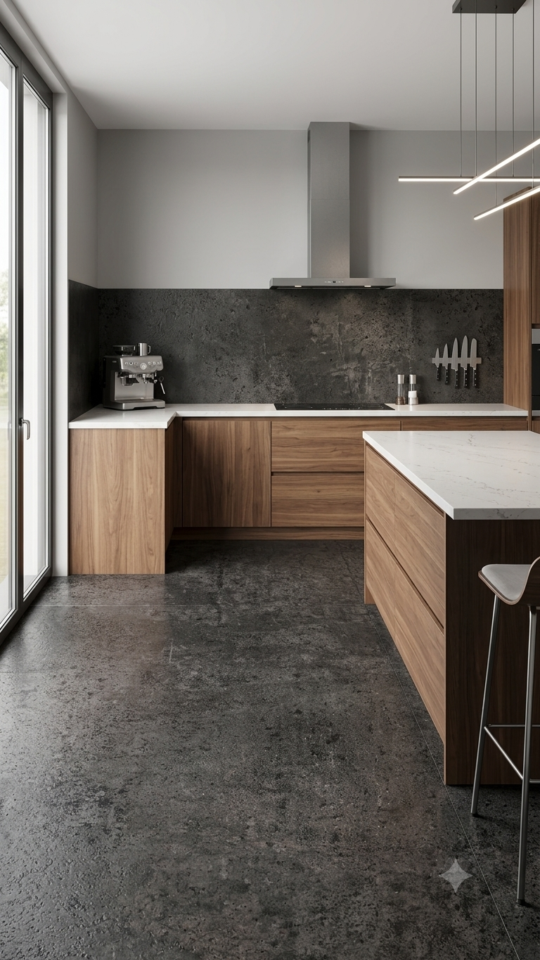 Siyah Obsidyen Taş Desenli Mat PVC Panel 122 x 244 CM
