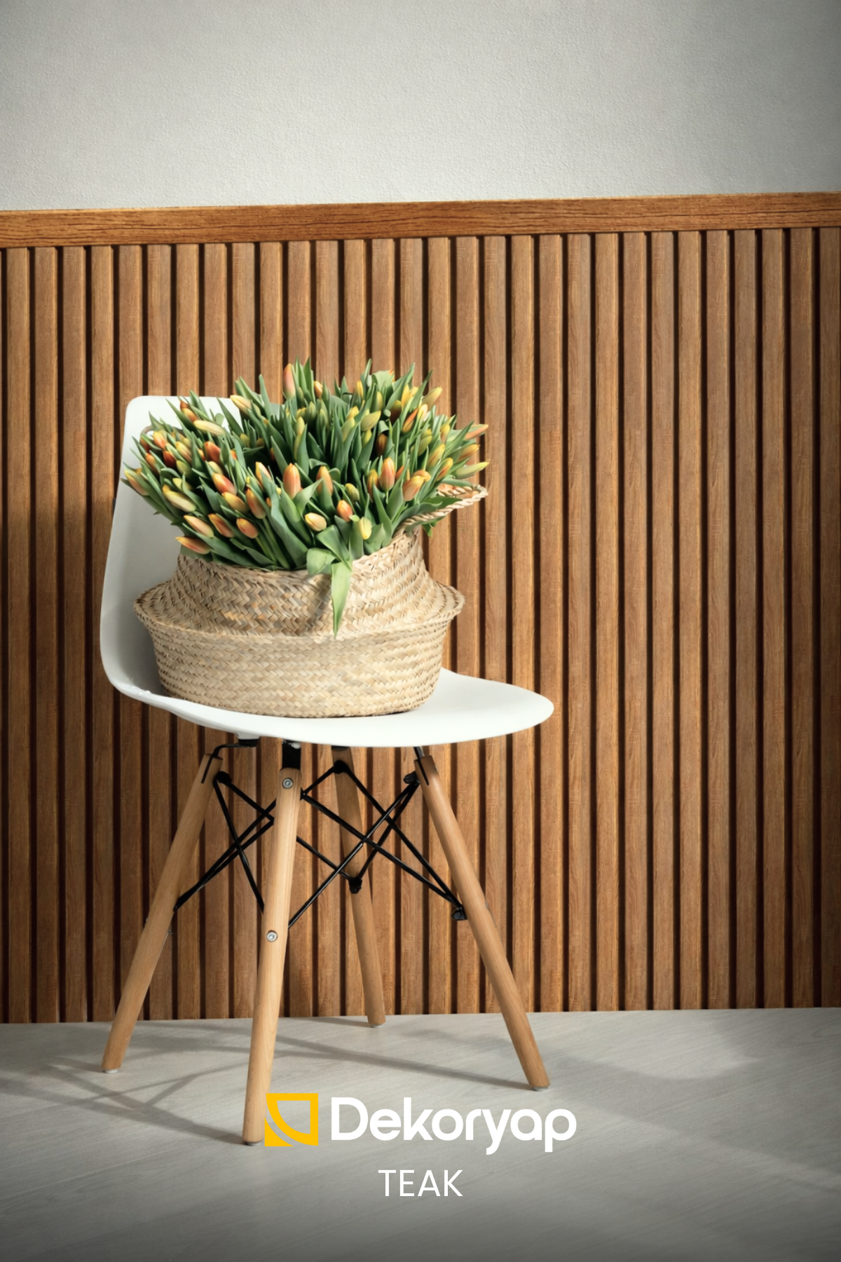 Dekoryap MDF Duvar Paneli TEAK Renk